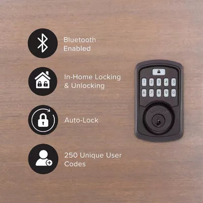 942 BLE DB 11P SMT TPR RCALFD Aura Deadbolt - Venetian Bronze