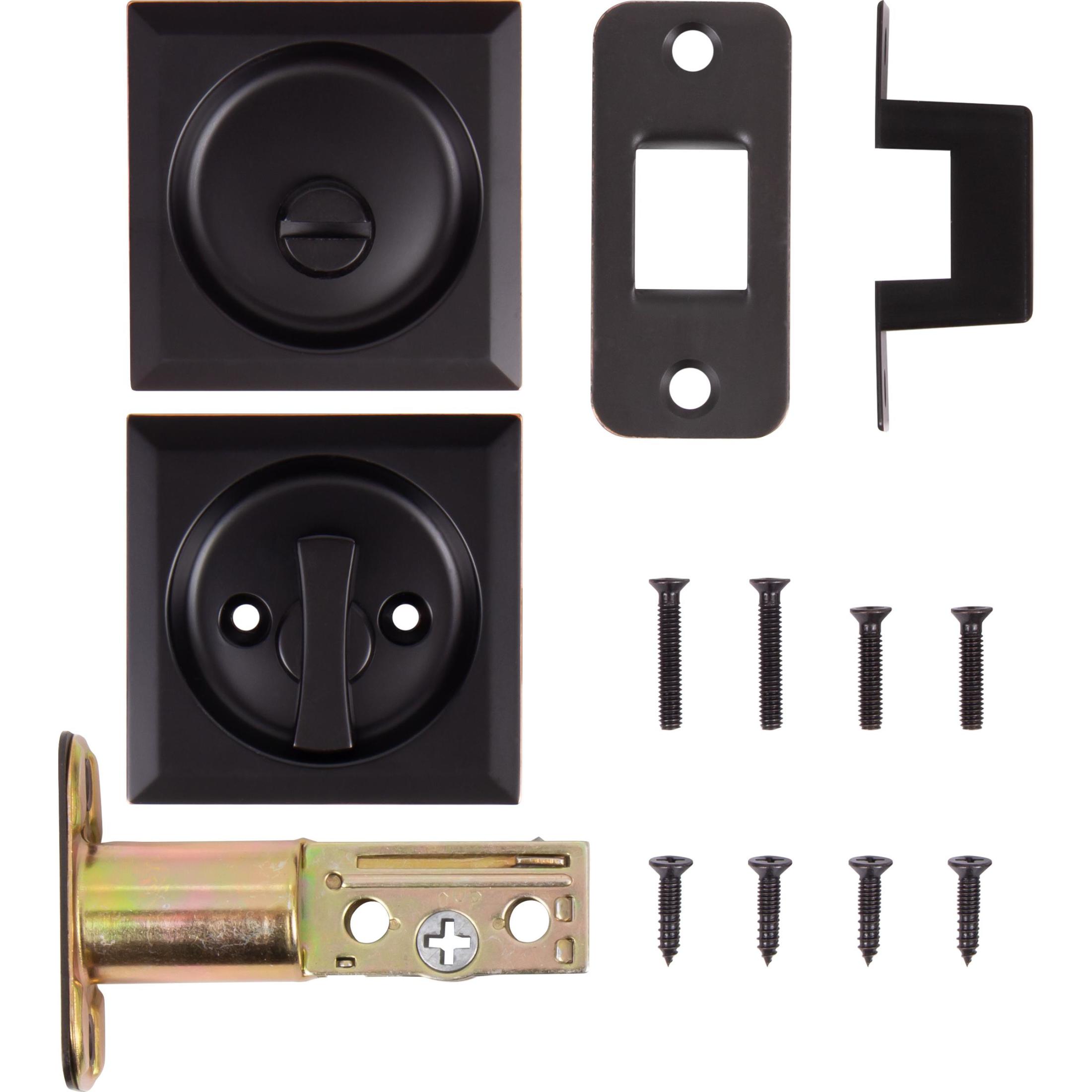 Contemporary Square Pocket Door Lock Privacy