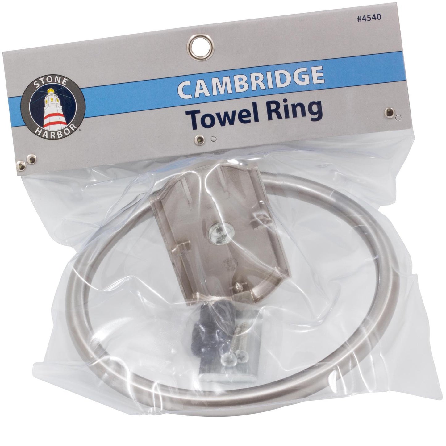 Stone Harbor Hardware Cambridge Towel Ring, Satin Nickel