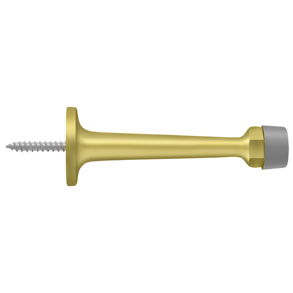 3-1/4" Solid Door Stop - Brushed Brass