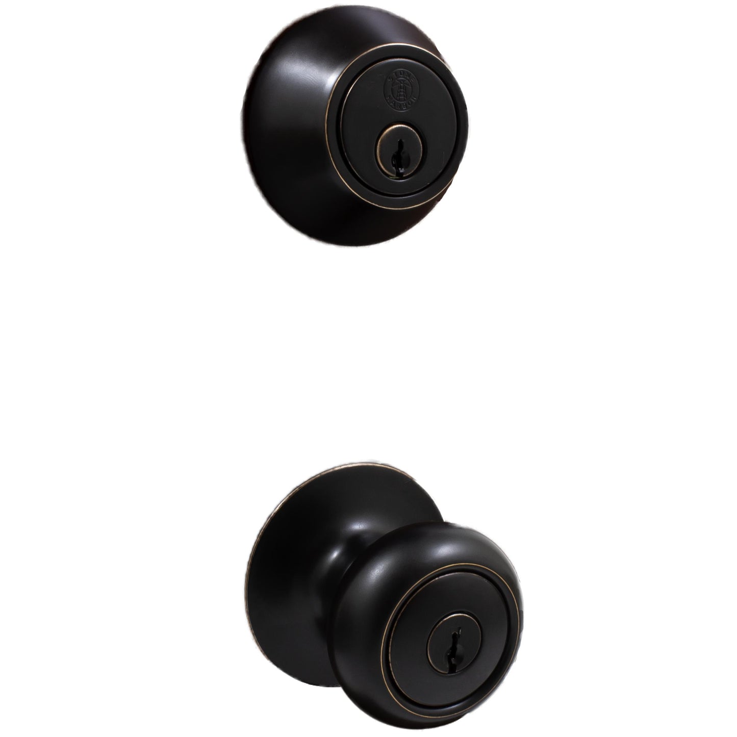 Stone Harbor Hardware Highland Door Knob Combo (With Deadbolt), SC Keyway, Vintage Bronze