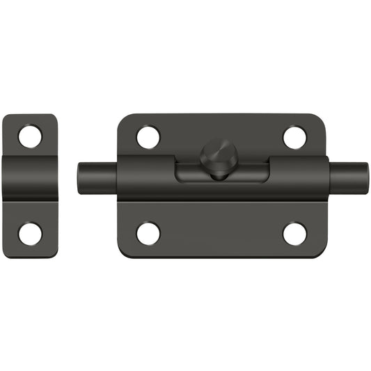 Deltana 3 in. Barrel Bolt w Screws (Set of 10) (Paint Black)