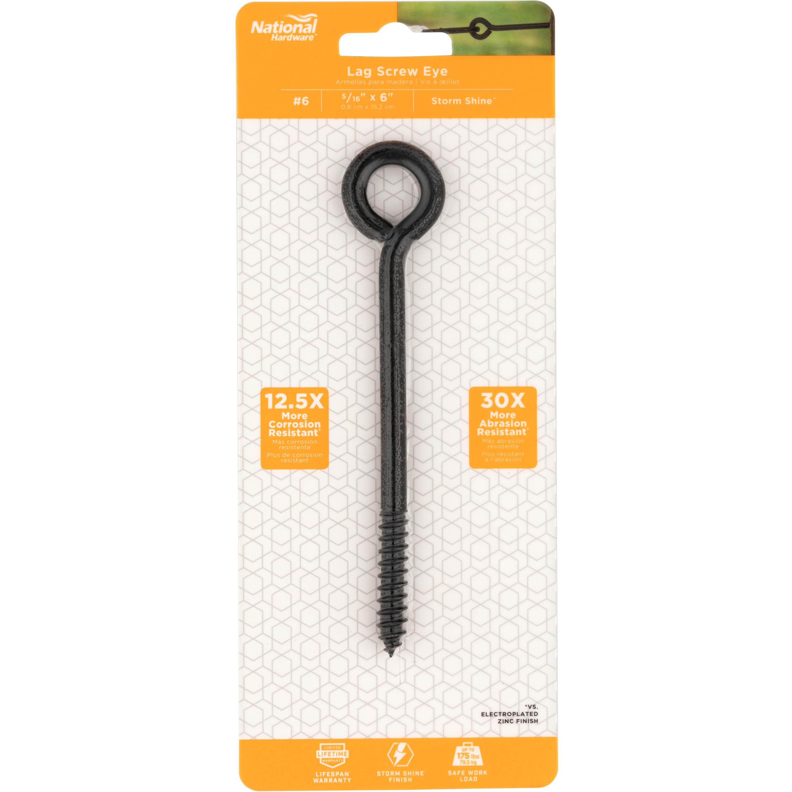 V2150 5/16" x 6" Lag Screw Eye - Black