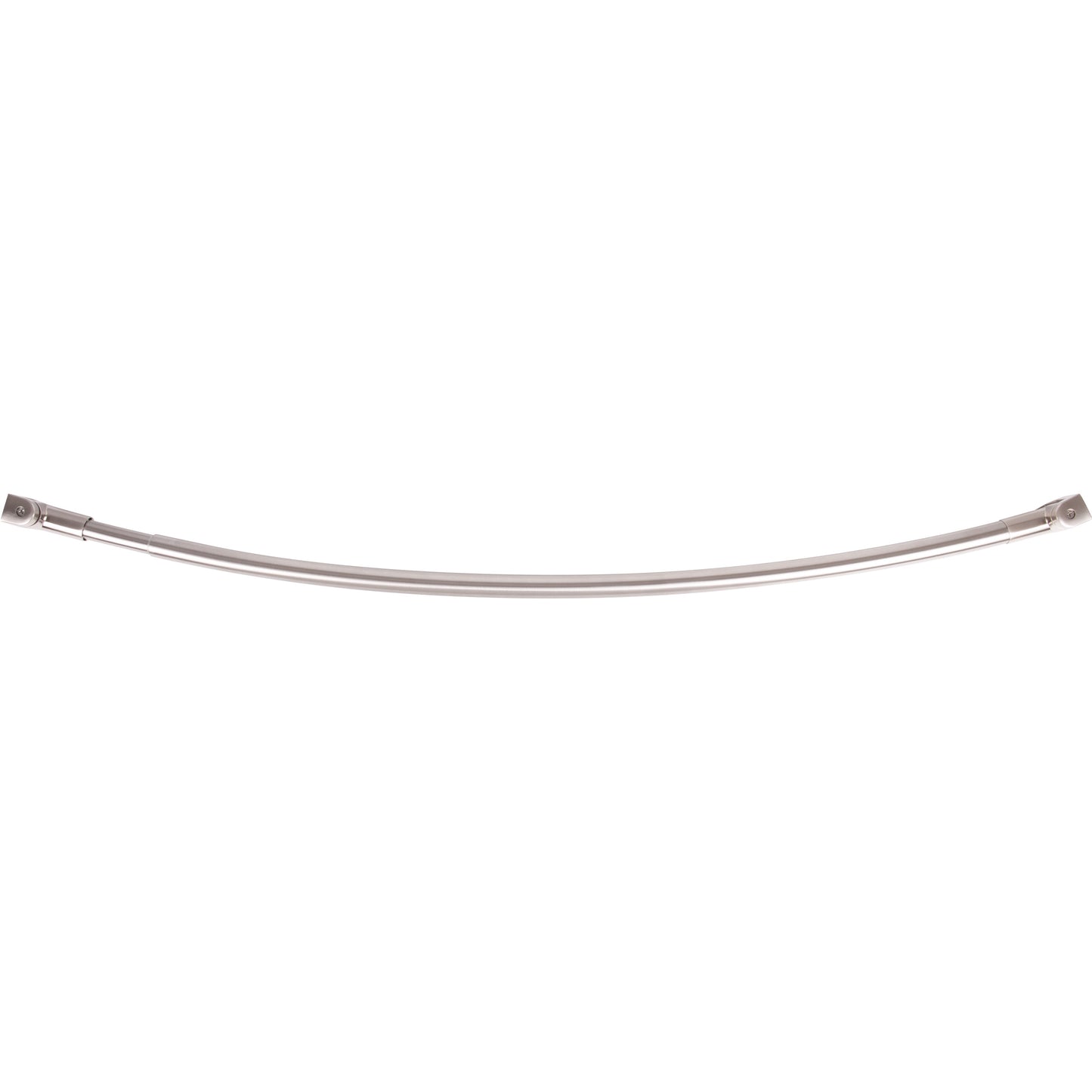 Stone Harbor Hardware Standard Adjustable Curved Shower Rod, 45" to 72", Satin Stainless Steel