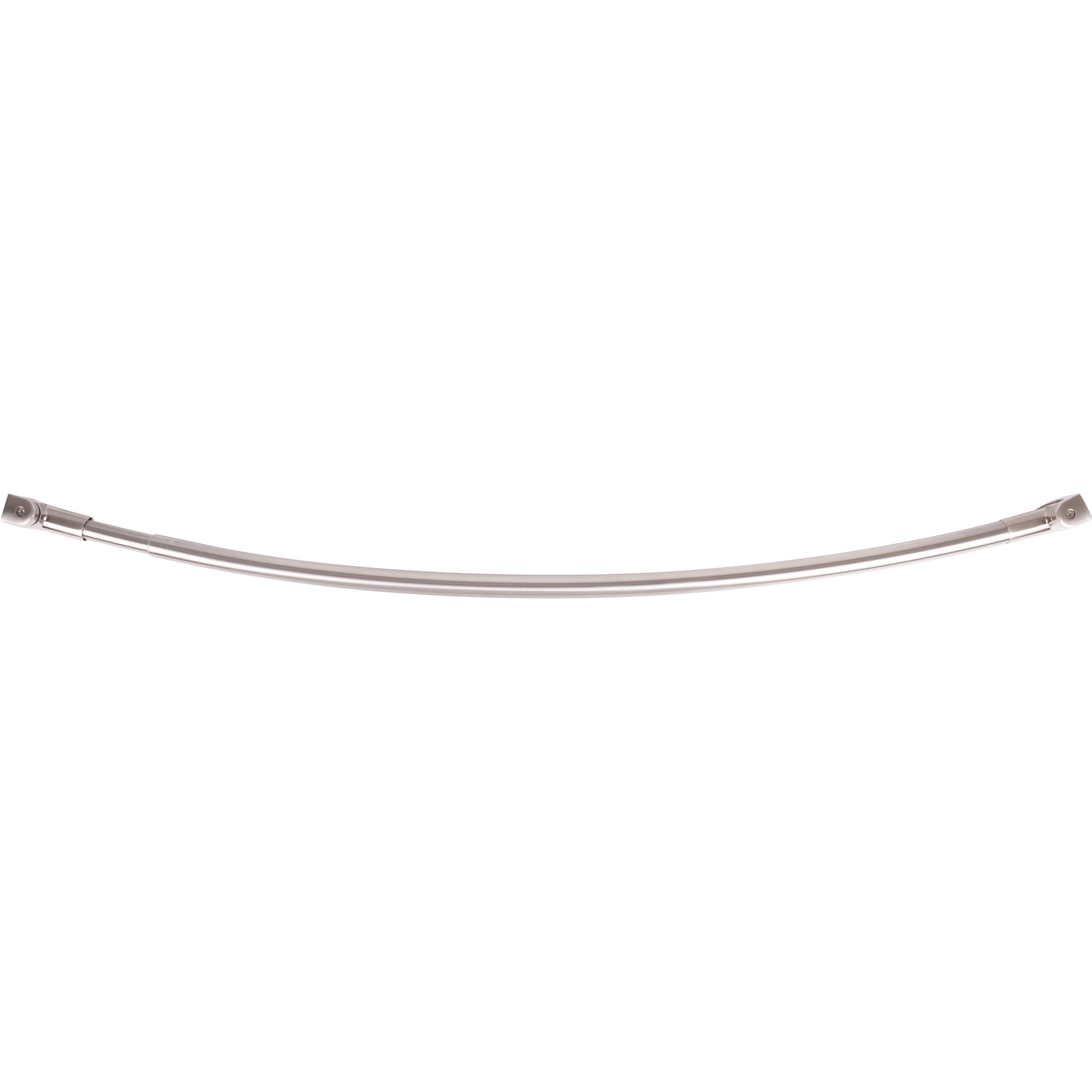 Stone Harbor Hardware Standard Adjustable Curved Shower Rod, 45" to 72", Satin Stainless Steel