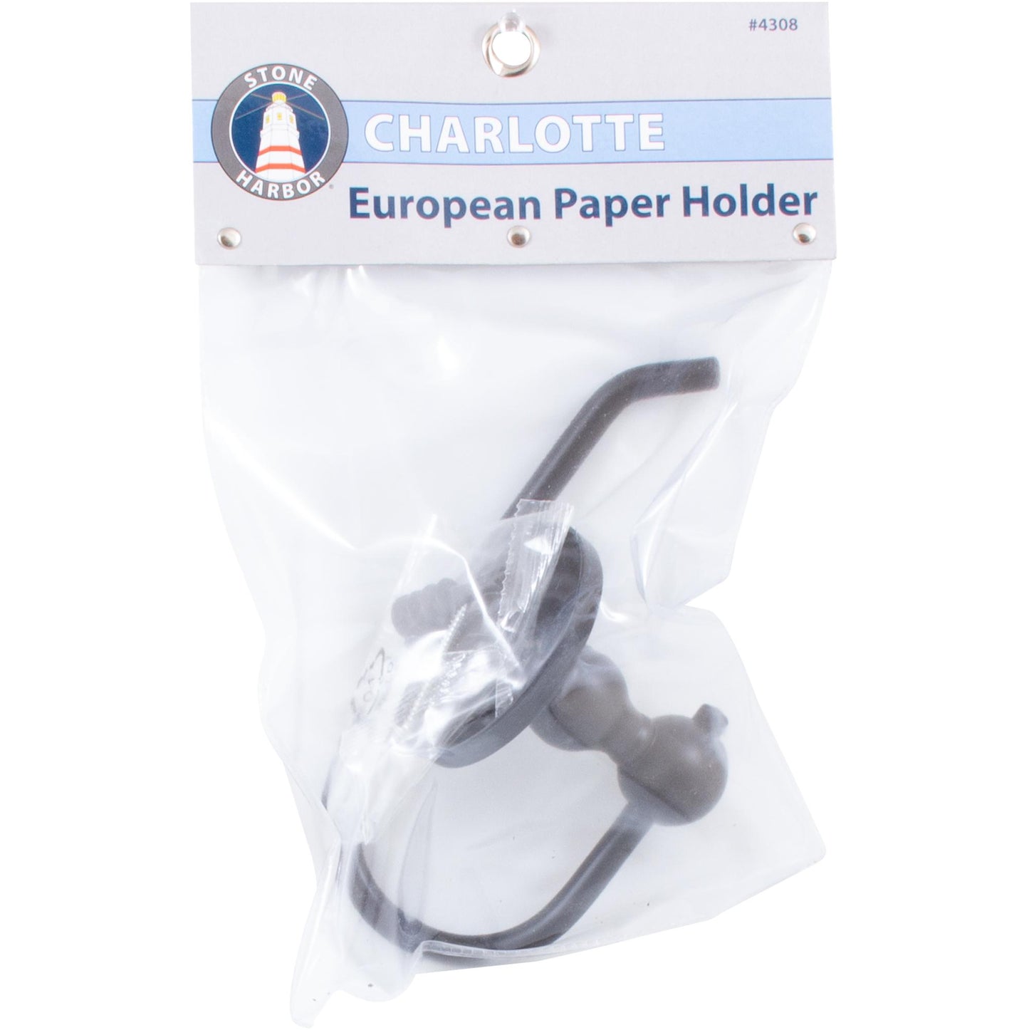 Stone Harbor Hardware Charlotte European Paper Holder, Matte Black