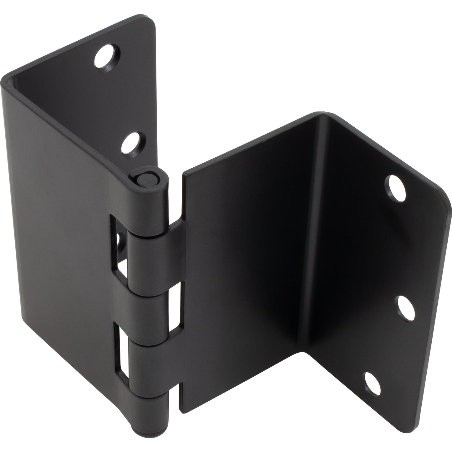 Stone Harbor Hardware Swing Clear Offset Hinge, 3 1/2 Inches, 1/4" Radius Corner, Fits Doors 1 3/8" to 1 3/4" Thick, 2-Pack, Matte Black