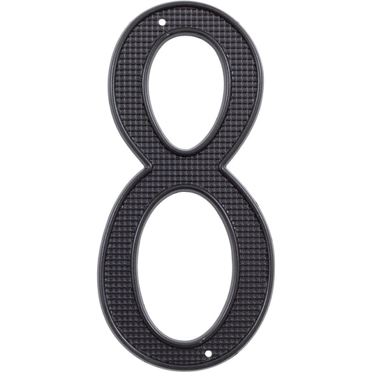 Stone Harbor Hardware Traditional House Number, #8, 4 Inches, Matte Black
