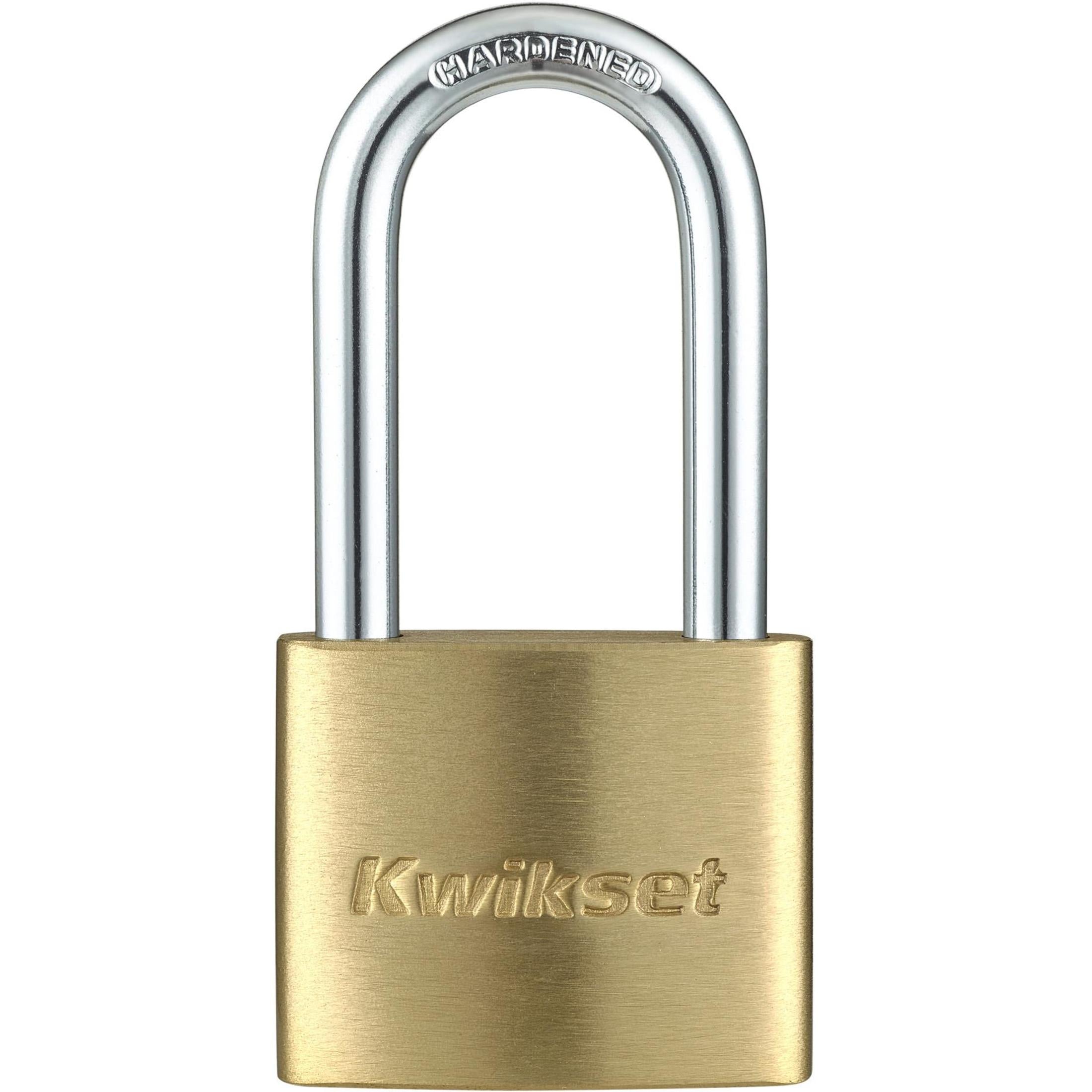 Kwikset 1-9/16" Brass Padlock with 1-1/2" Shackle