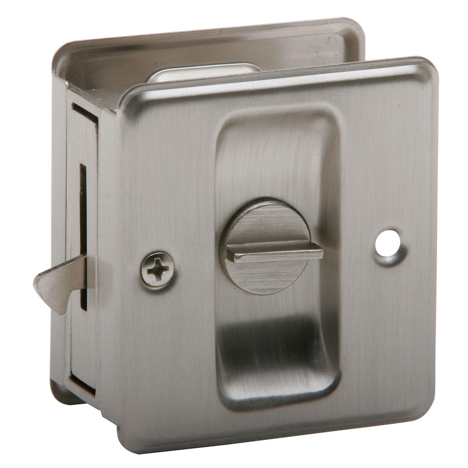 991A15 Pocket Door Lock Privacy - Satin Nickel