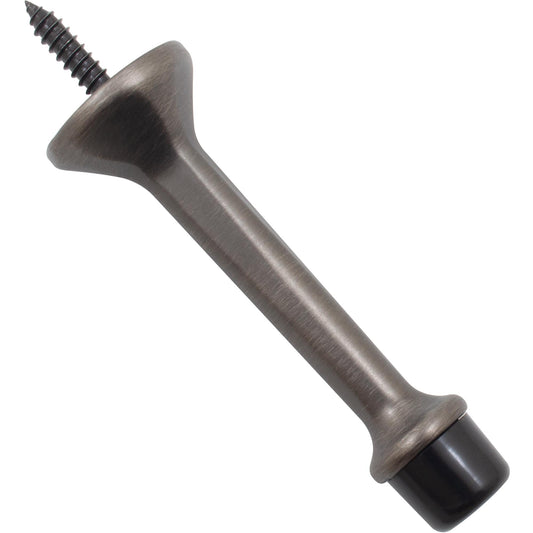 Stone Harbor Hardware Heavy-Duty Solid Door Stop, 3 Inches, Antique Nickel