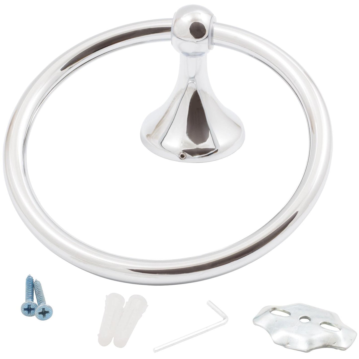 Stone Harbor Hardware Coastal Towel Ring, Polished Chrome