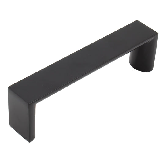 Stone Harbor Hardware Plateau Cabinet Pull, 96 Millimeters, Matte Black