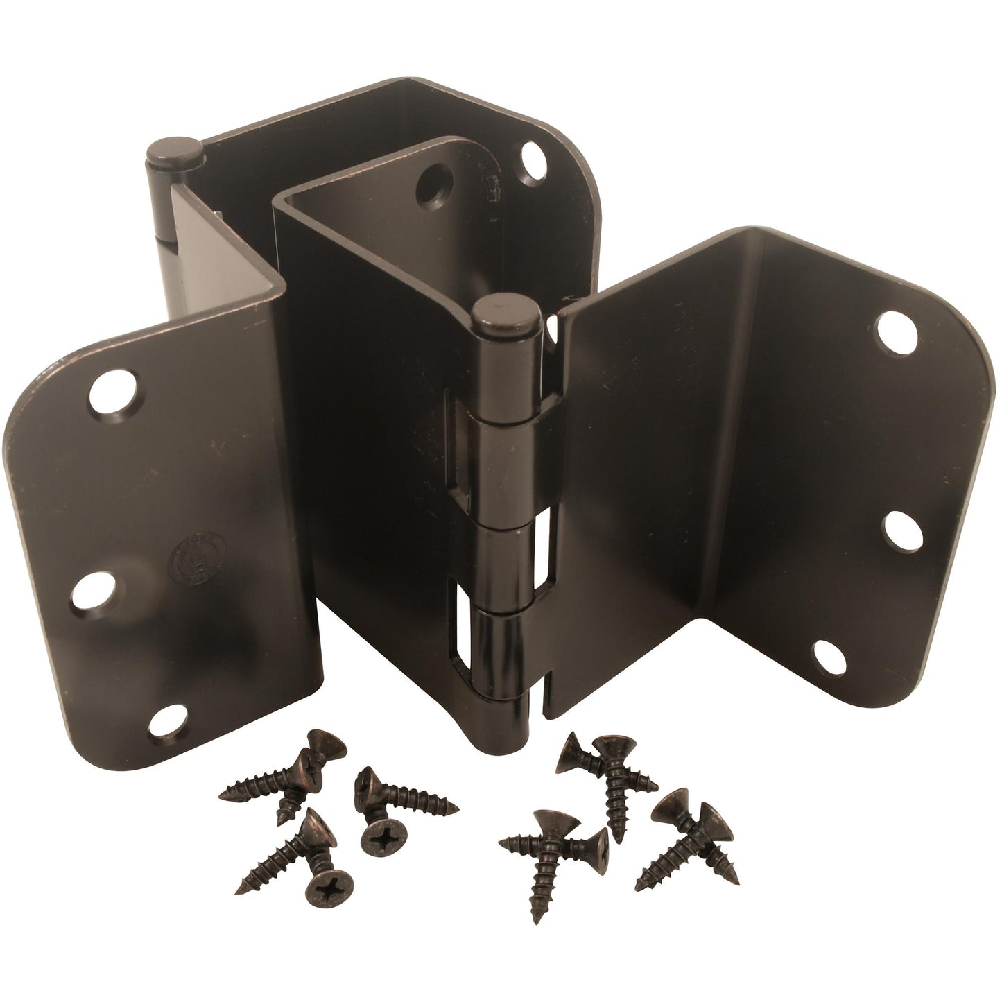 Stone Harbor Hardware Swing Clear Offset Hinge, 3-1/2 Inches, 5/8" Radius Corner, Fits Doors 1-3/8" to 1-3/4" Thick, 2-Pack, Vintage Bronze