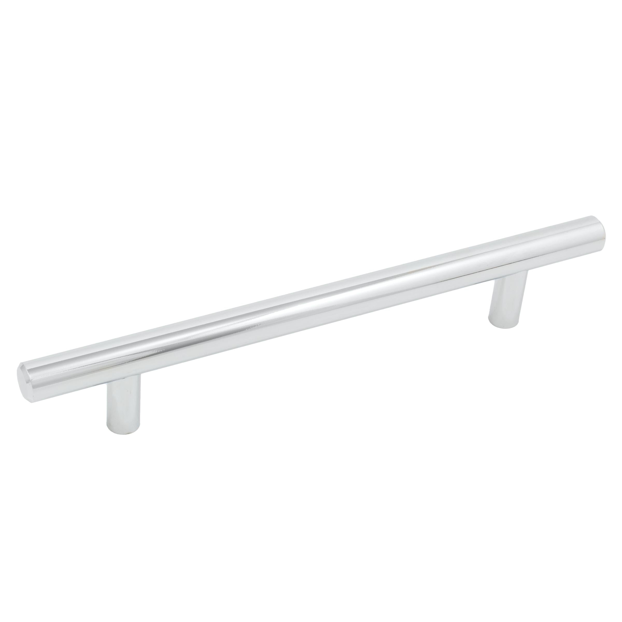 Stone Harbor Hardware Bar Cabinet Pull, 128 Millimeters, 188mm Overall Length, Polished Chrome