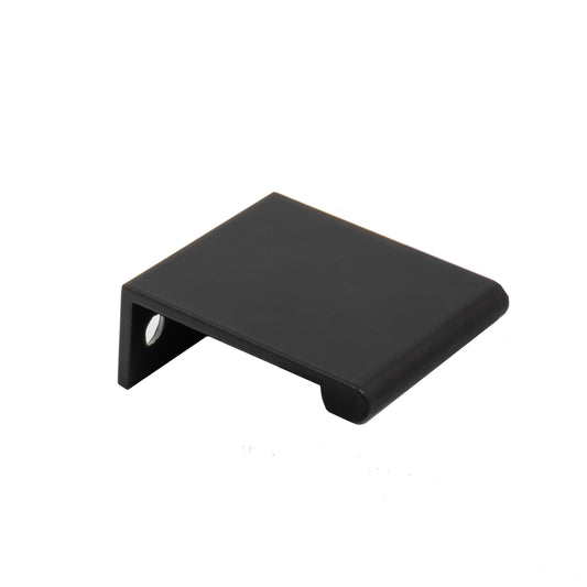 Stone Harbor Hardware Cabinet Edge Pull, 1 Inch, 1-1/2" Overall Length, Matte Black