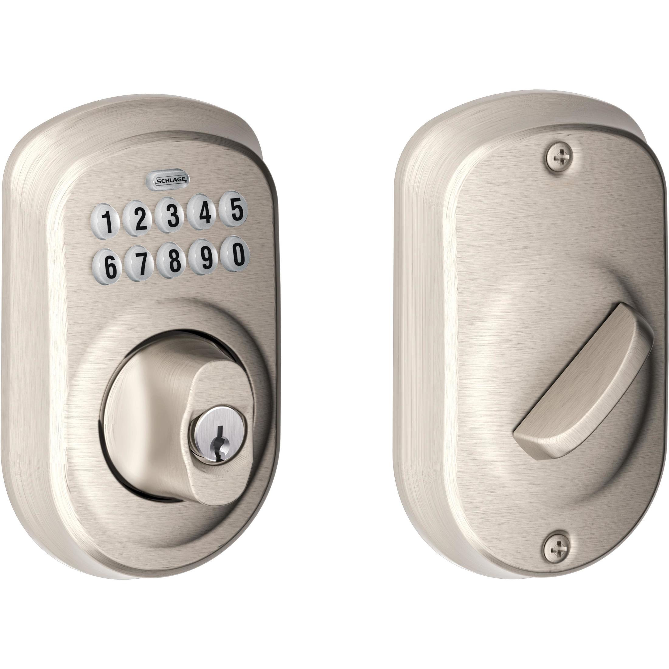 BE365PLY619 12-321 10-116 KD Plymouth Keypad Deadbolt - Satin Nickel