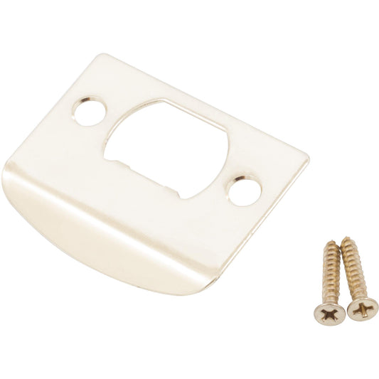 Stone Harbor Hardware Full Lip Square Corner Strike Plate, 2-1/4 Inches, 1-5/8" Center-to-Center, Polished Brass