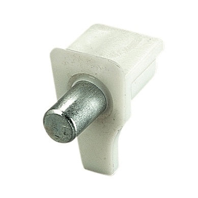 338 WH Plastic Shelf Support with 5mm Pin - White