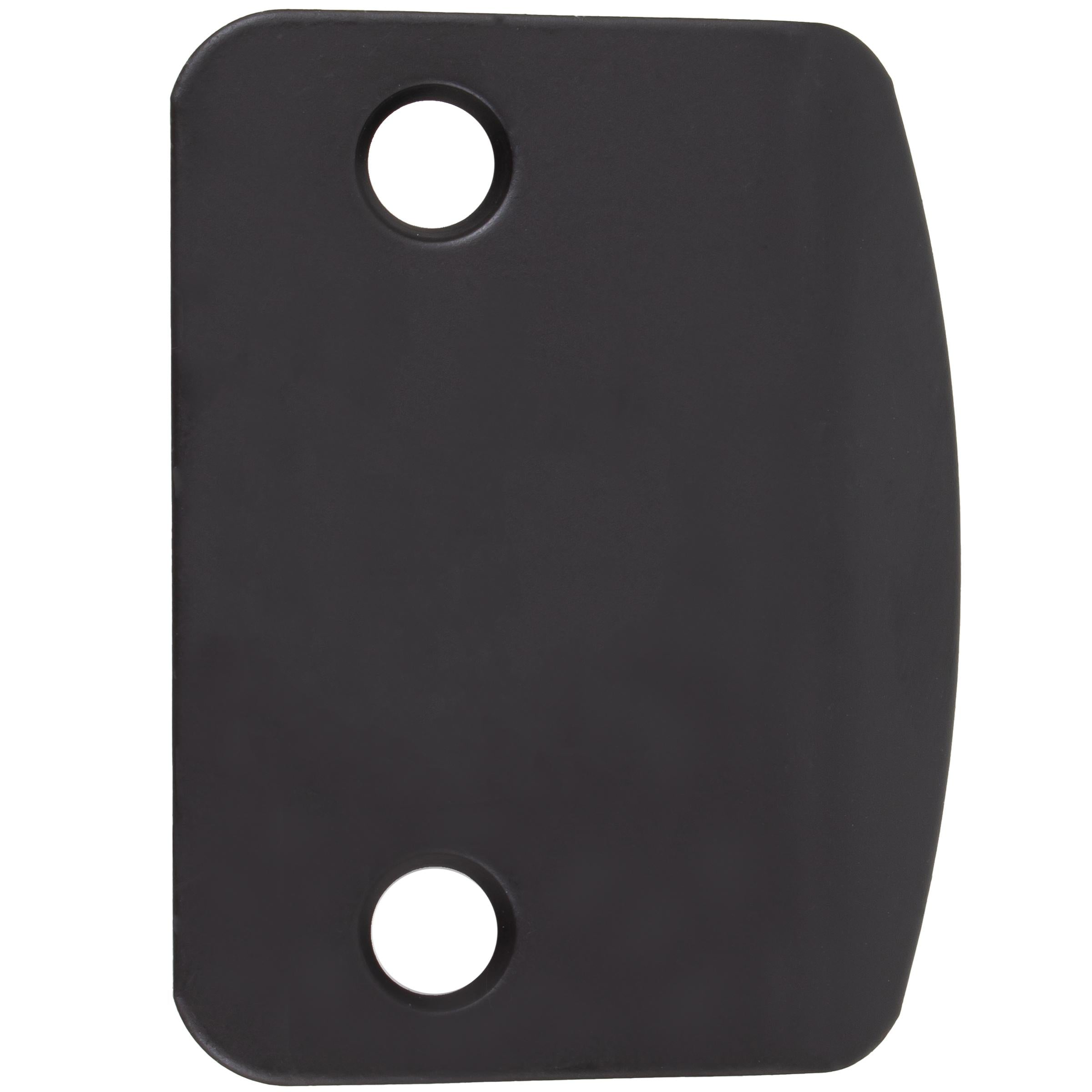 Stone Harbor Hardware Full Lip Round Corner Blank Strike Plate, 2-1/4 Inches, 1-5/8" Center-to-Center, Matte Black