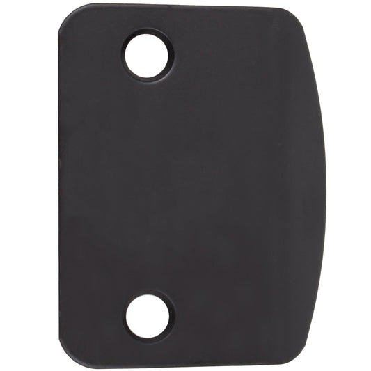 Stone Harbor Hardware Full Lip Round Corner Blank Strike Plate, 2-1/4 Inches, 1-5/8" Center-to-Center, Matte Black