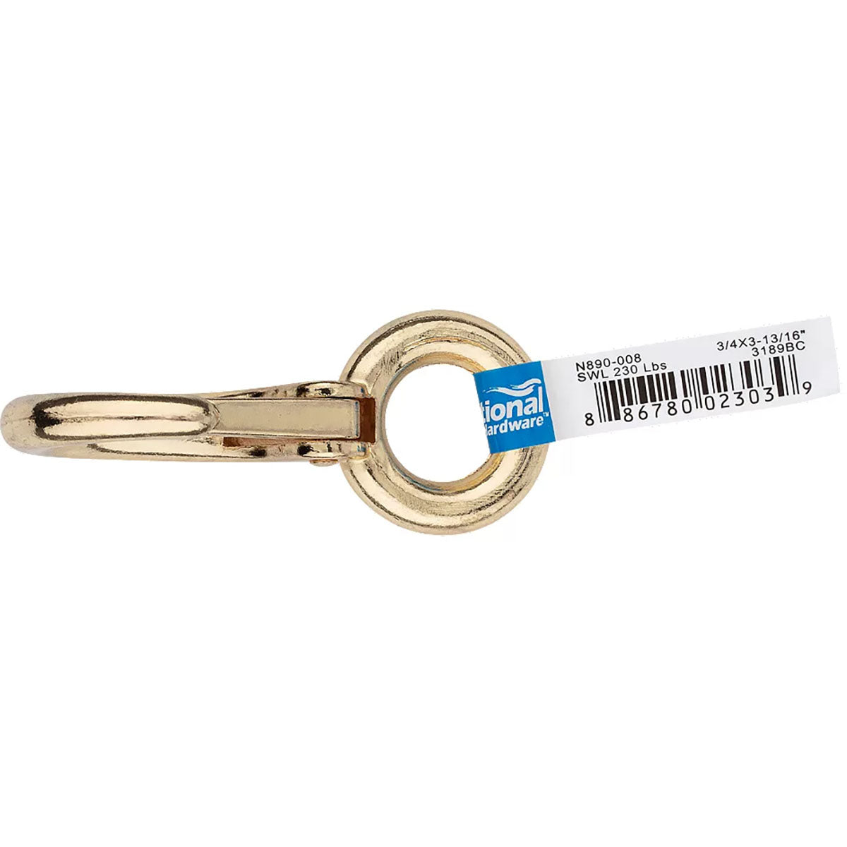 3191BC 3/4" x 3-5/8" Boat Snap Round Swivel - Solid Bronze