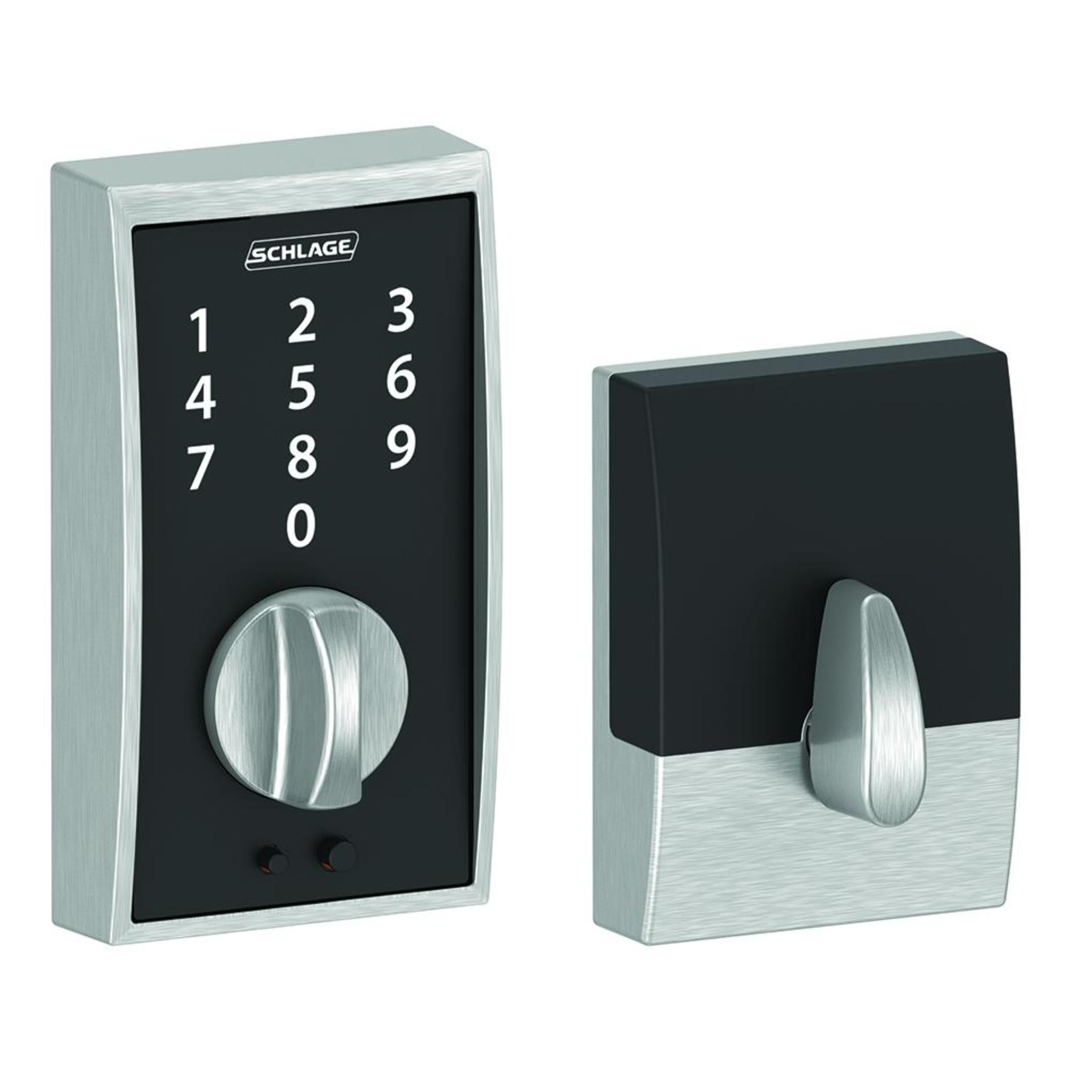 BE375CEN626 12-321 10-116  Century Touch Keyless Deadbolt - Satin Chrome