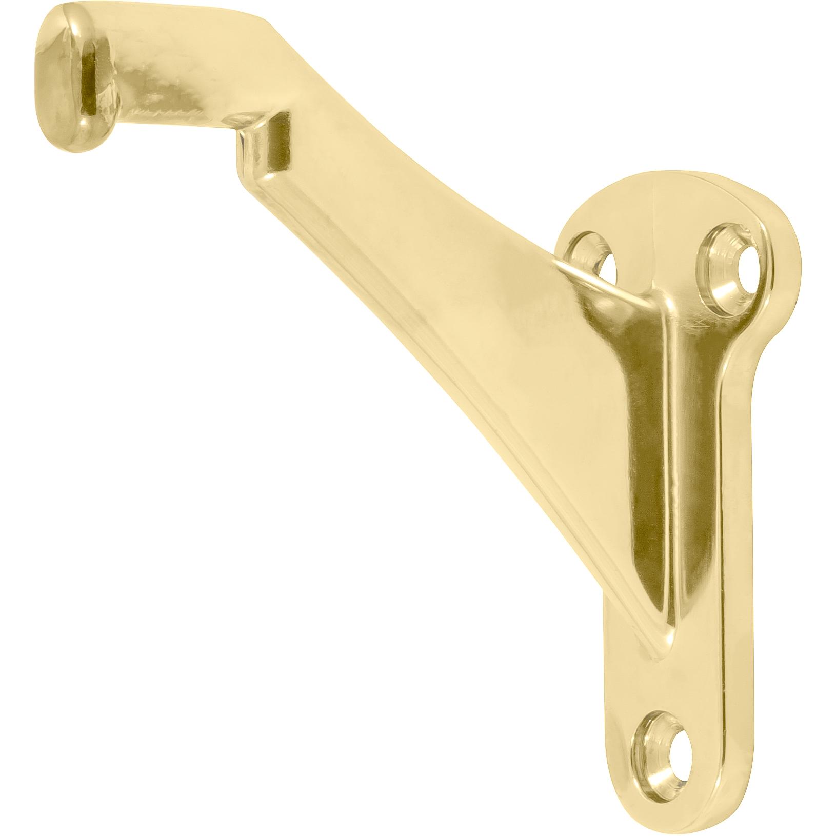 Stone Harbor Hardware Heavy-Duty Handrail Bracket, Polished Brass