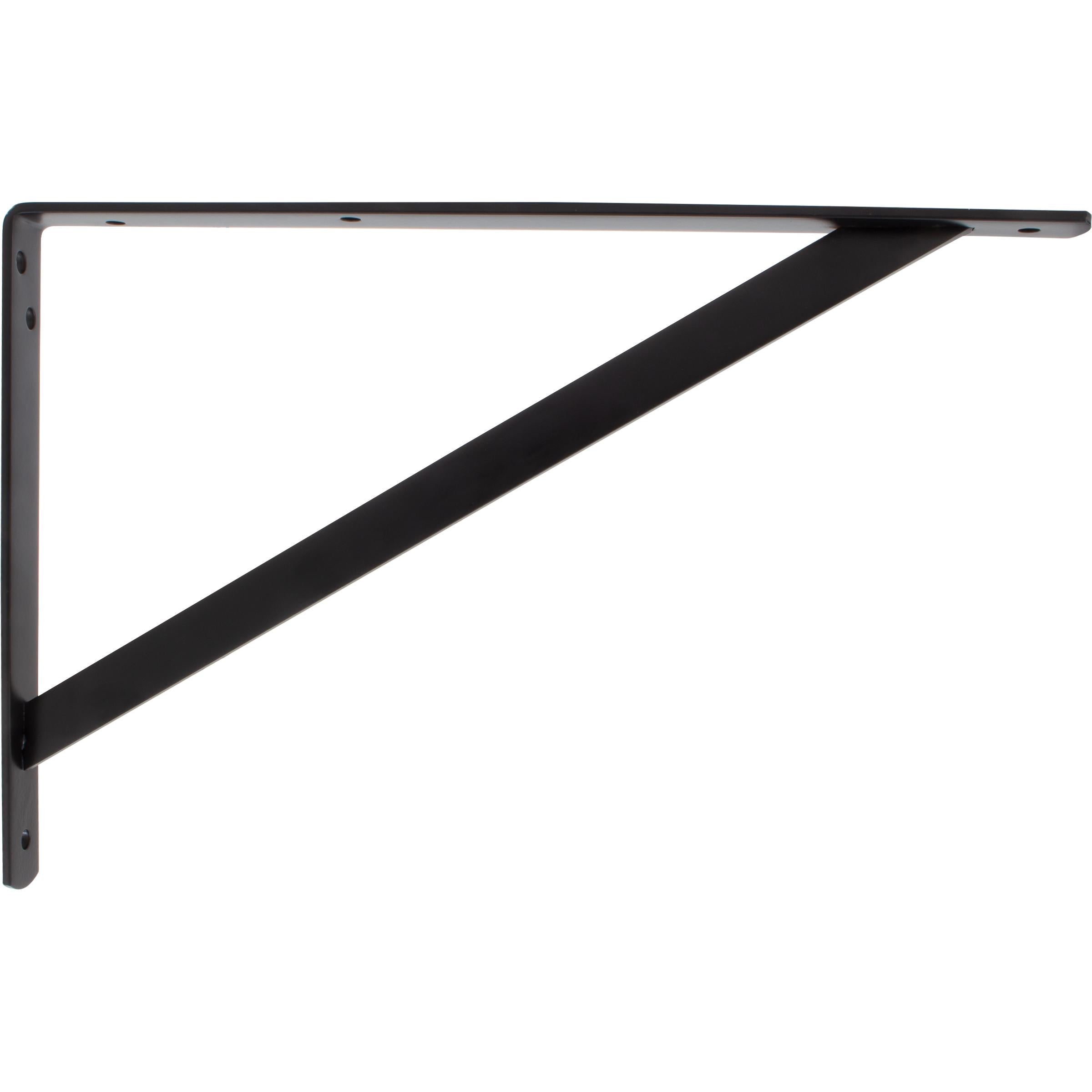 Stone Harbor Hardware Max-Duty Shelf Bracket, 14-1/2", Matte Black