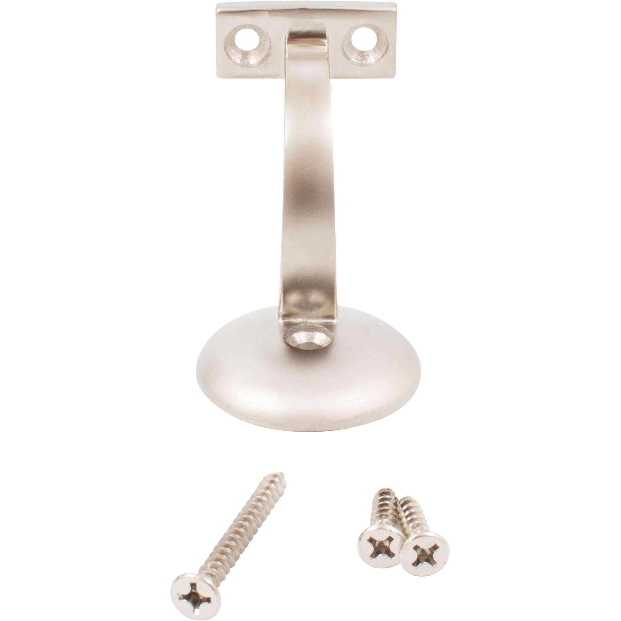 Stone Harbor Hardware Heavy-Duty Aluminum Handrail Bracket with 2-1/8" Round Base, Satin Aluminum