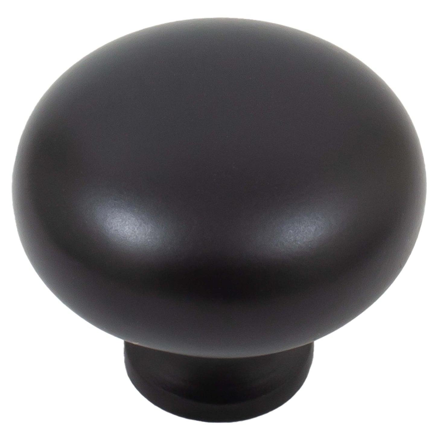 Stone Harbor Hardware Round Cabinet Knob, 1-1/4 Inches, Matte Black