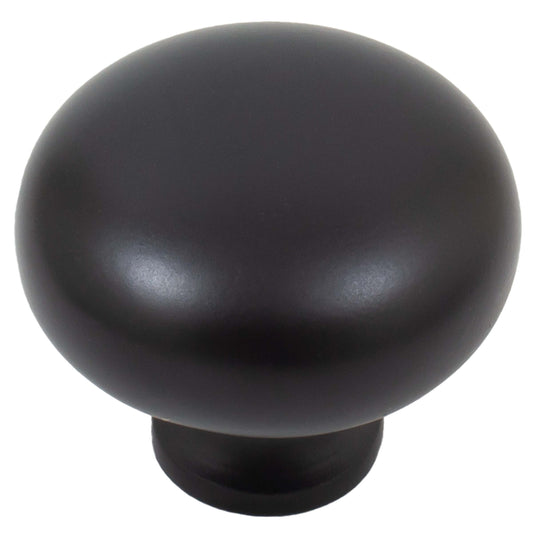 Stone Harbor Hardware Round Cabinet Knob, 1-1/4 Inches, Matte Black