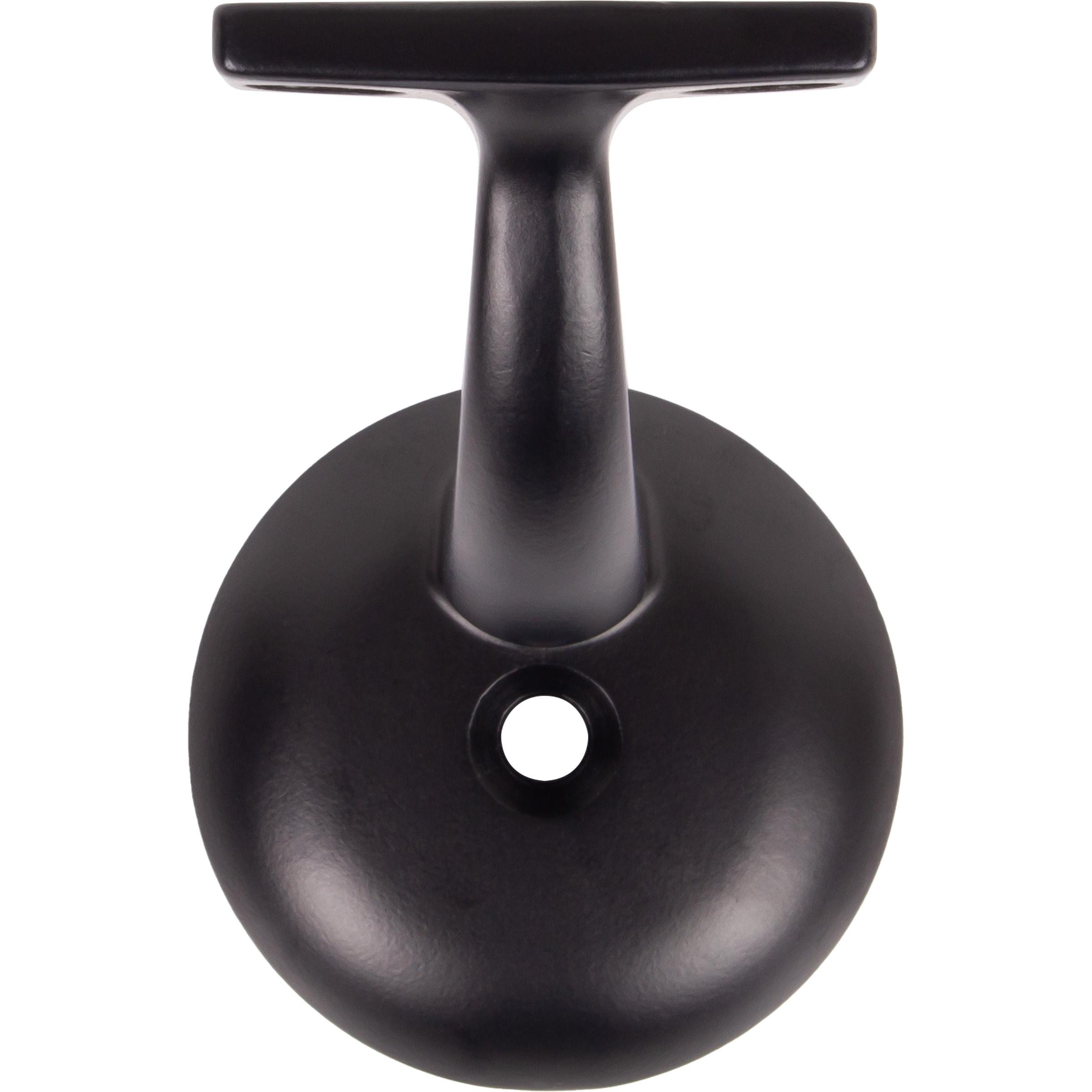 Stone Harbor Hardware Heavy-Duty Round Handrail Bracket, Matte Black