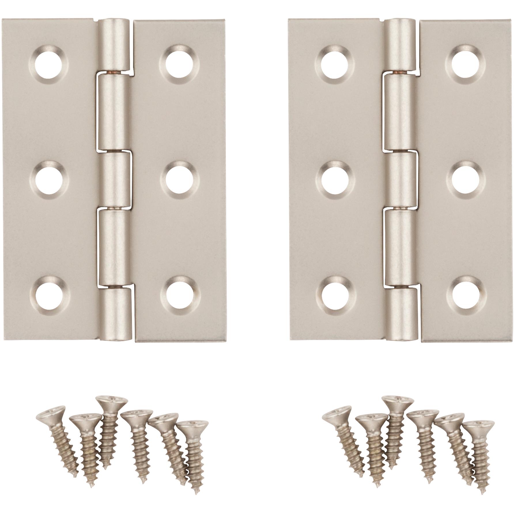 National Hardware - V1802 2" x 1-3/8" Hinge 2/pk - Satin Nickel