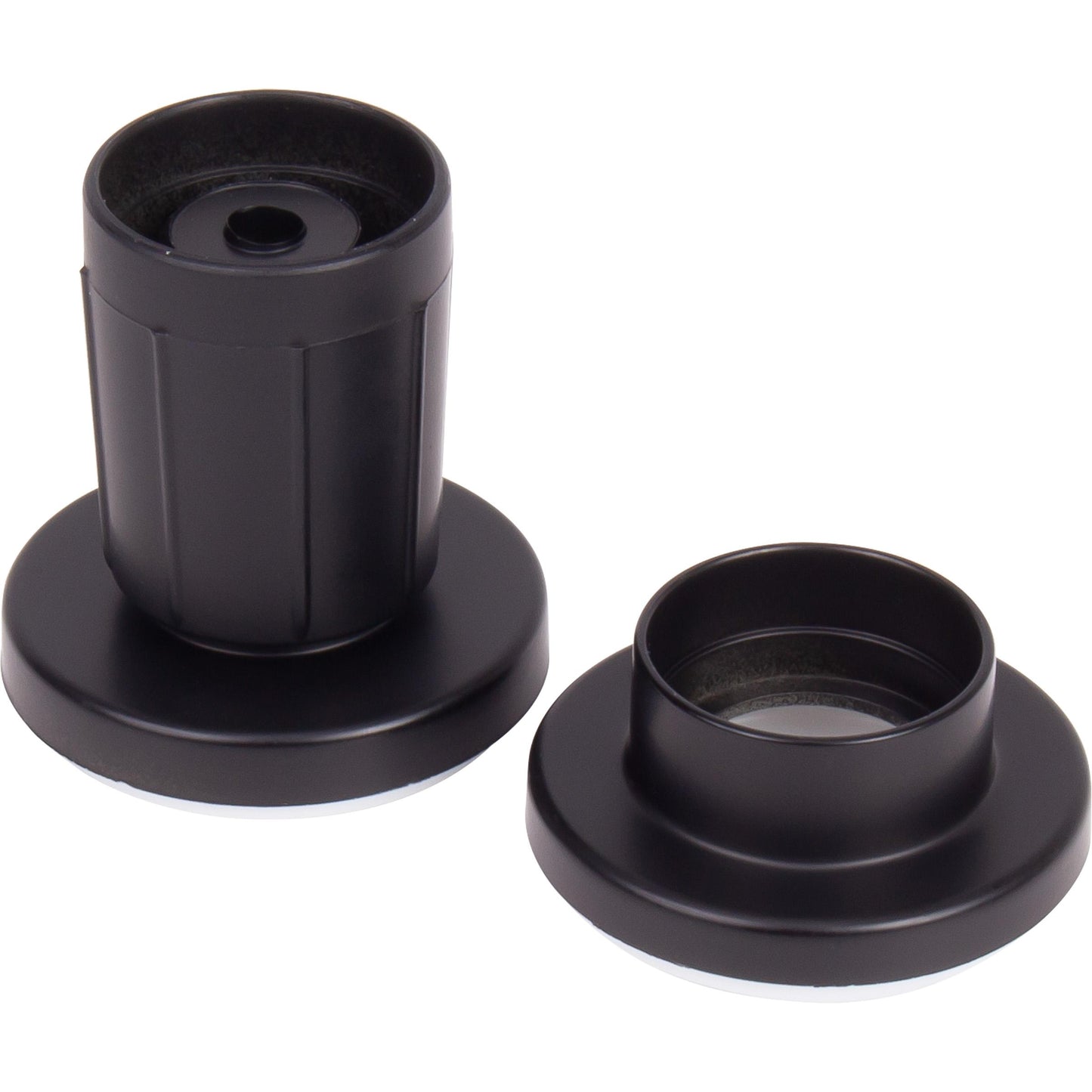 Stone Harbor Hardware Flanges for Economy Shower Rod, Adjustable, ABS Chrome, Matte Black