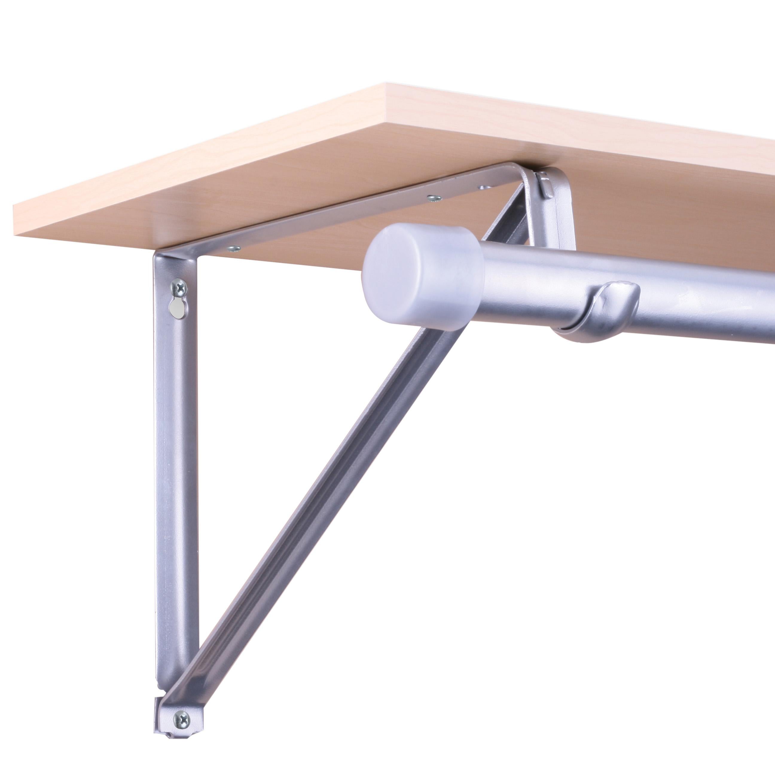 RP-0045-PM 13" Heavy-Duty Shelf Bracket with 2-1/2" Drop - Platinum