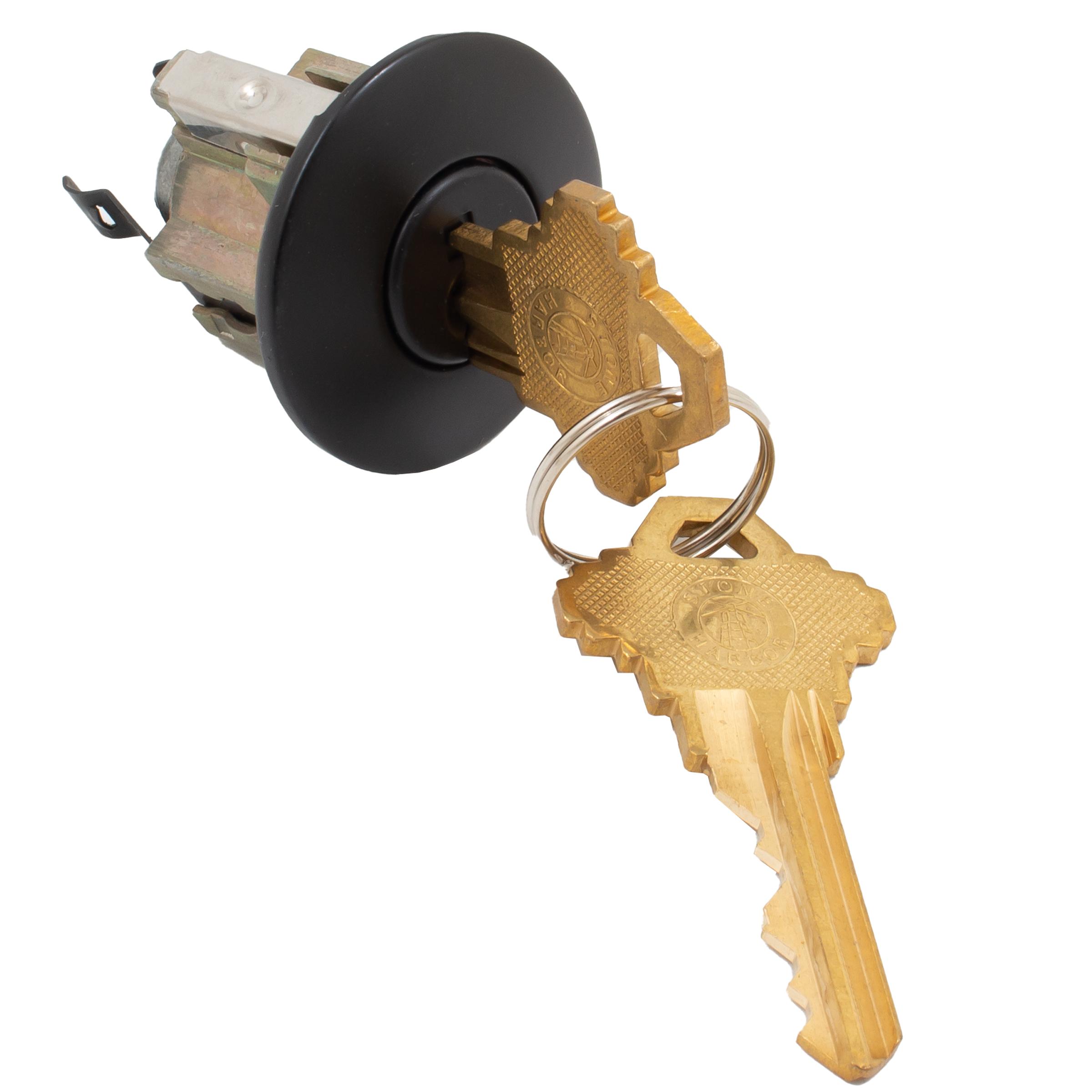 Stone Harbor Hardware Cylinder Assembly for Highland and Tulip Knobs, SC Keyway, Matte Black