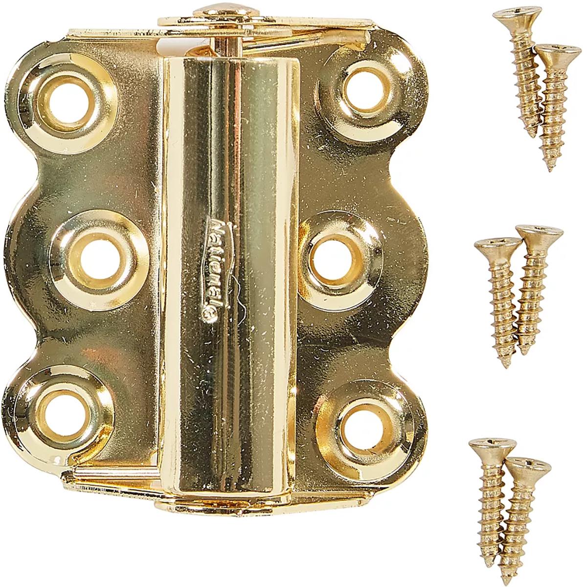 V122 2-3/4" Adjustable Spring Hinge - Polished Brass