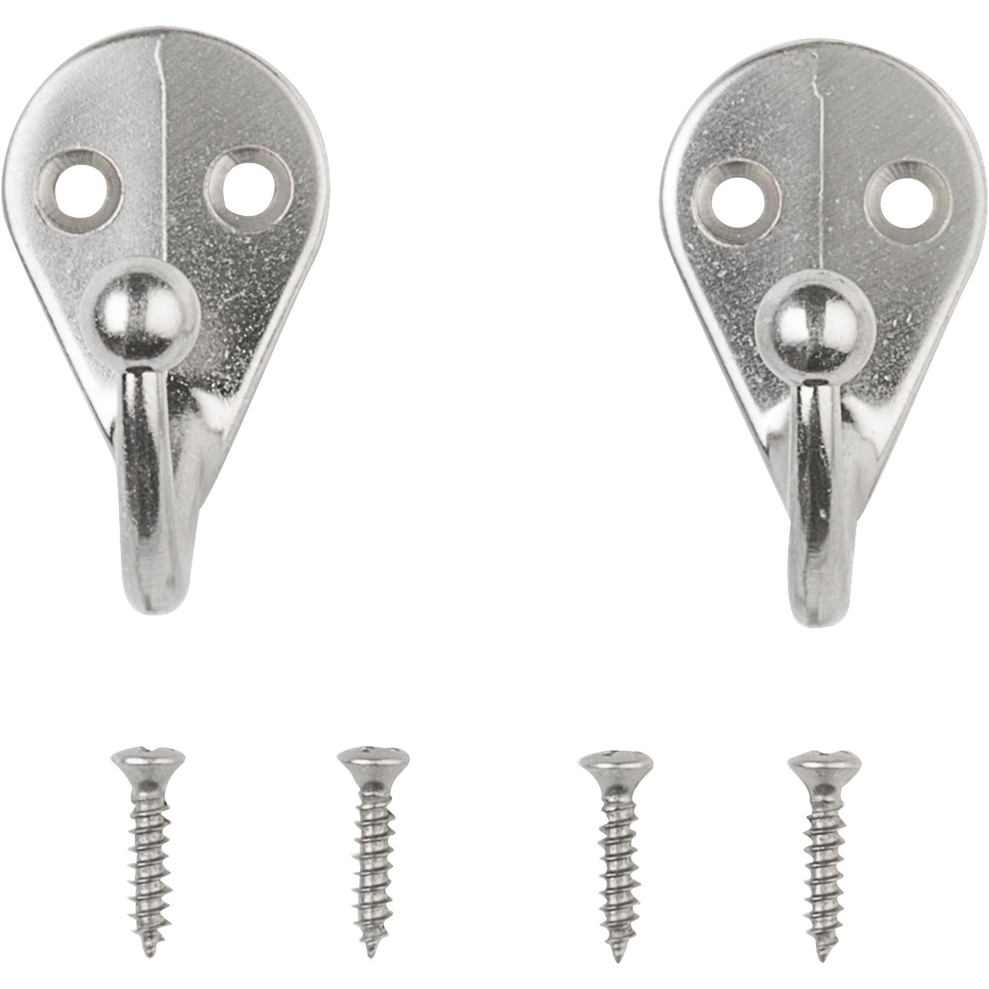 V162 Clothes Hook 2/pk - Satin Nickel