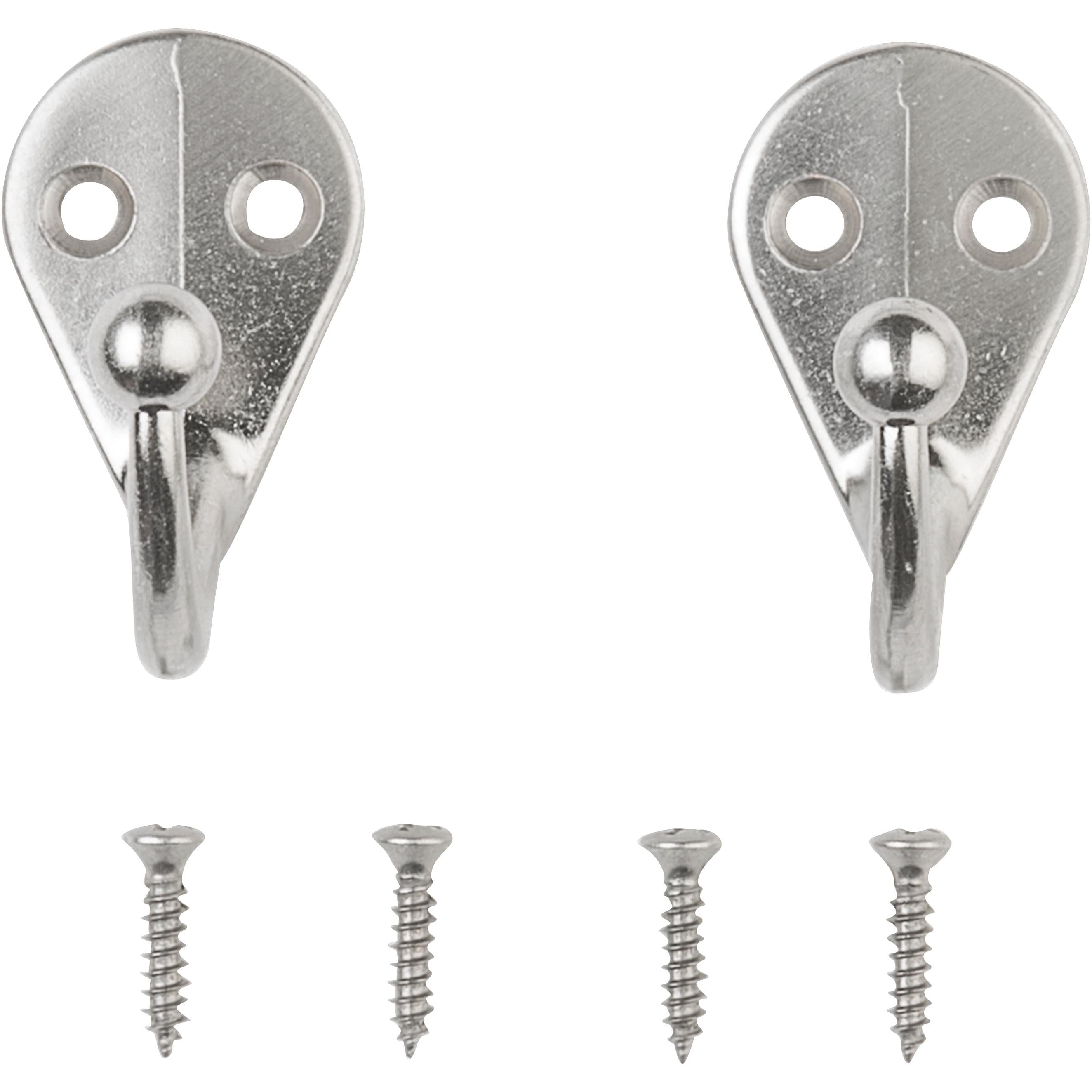 V162 Clothes Hook 2/pk - Satin Nickel