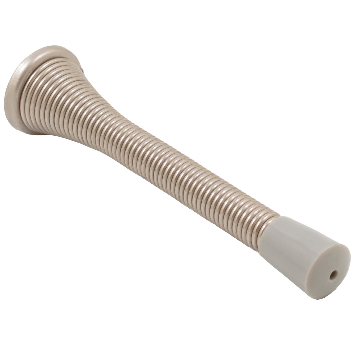 Stone Harbor Hardware Heavy-Duty Spring Door Stop, 4 Inches, Satin Nickel