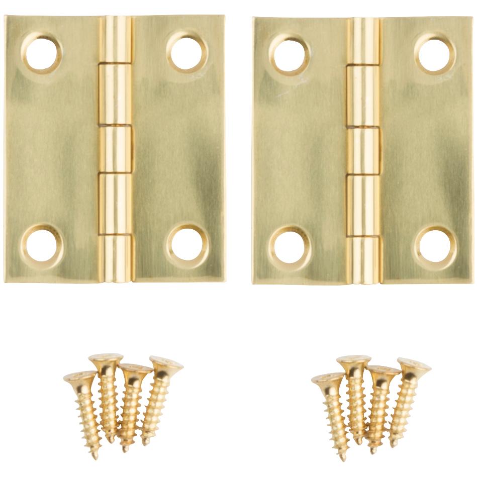 V1802 1-1/2" x 1-1/4" Hinge 2/pk - Polished Brass