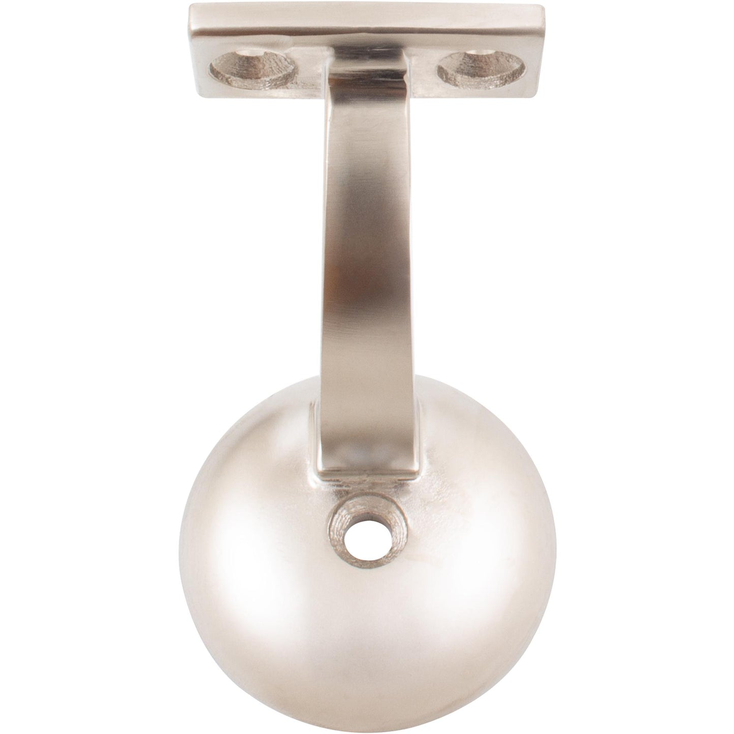 Stone Harbor Hardware Heavy-Duty Aluminum Handrail Bracket with 2-1/8" Round Base, Satin Aluminum