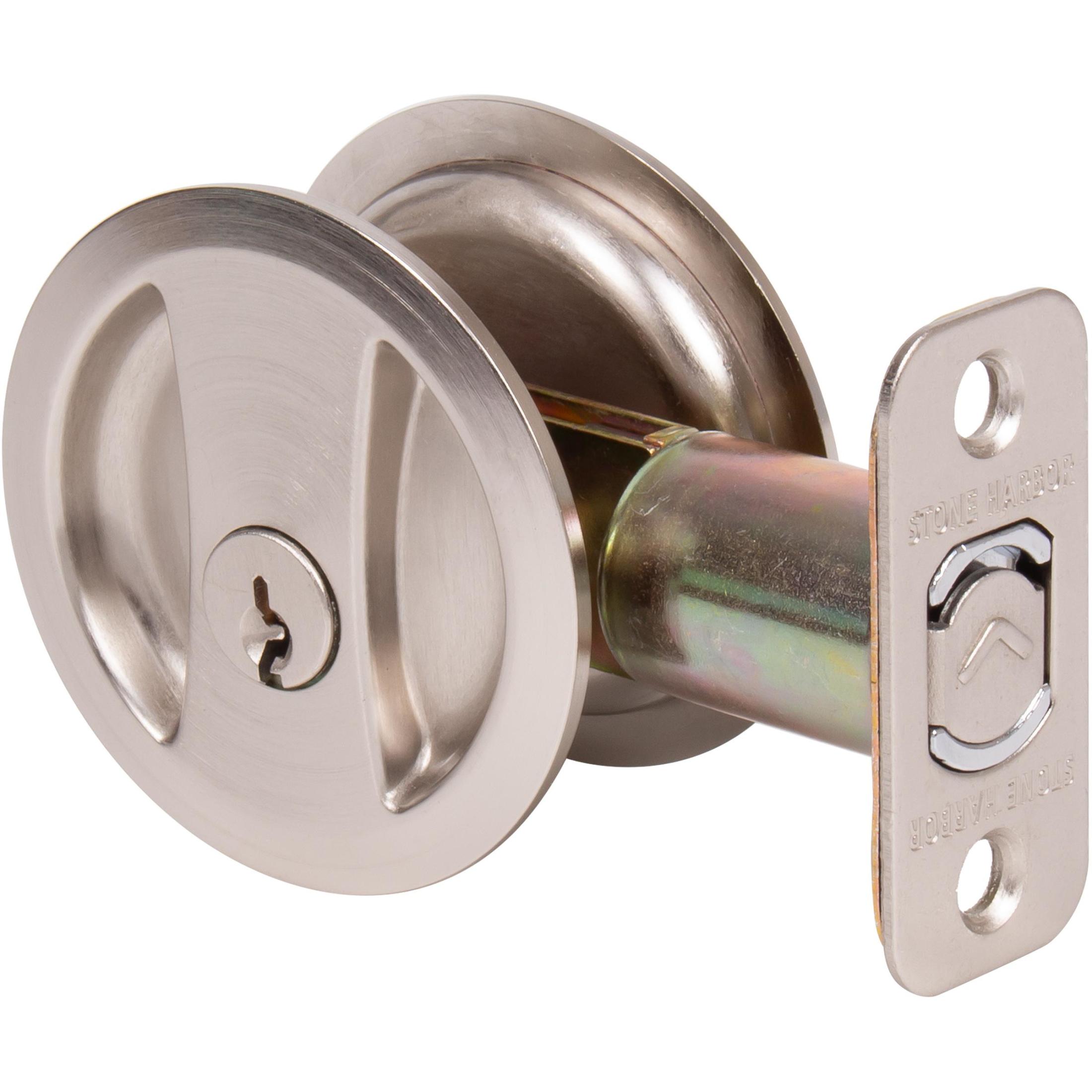 Round Pocket Door Lock Entry