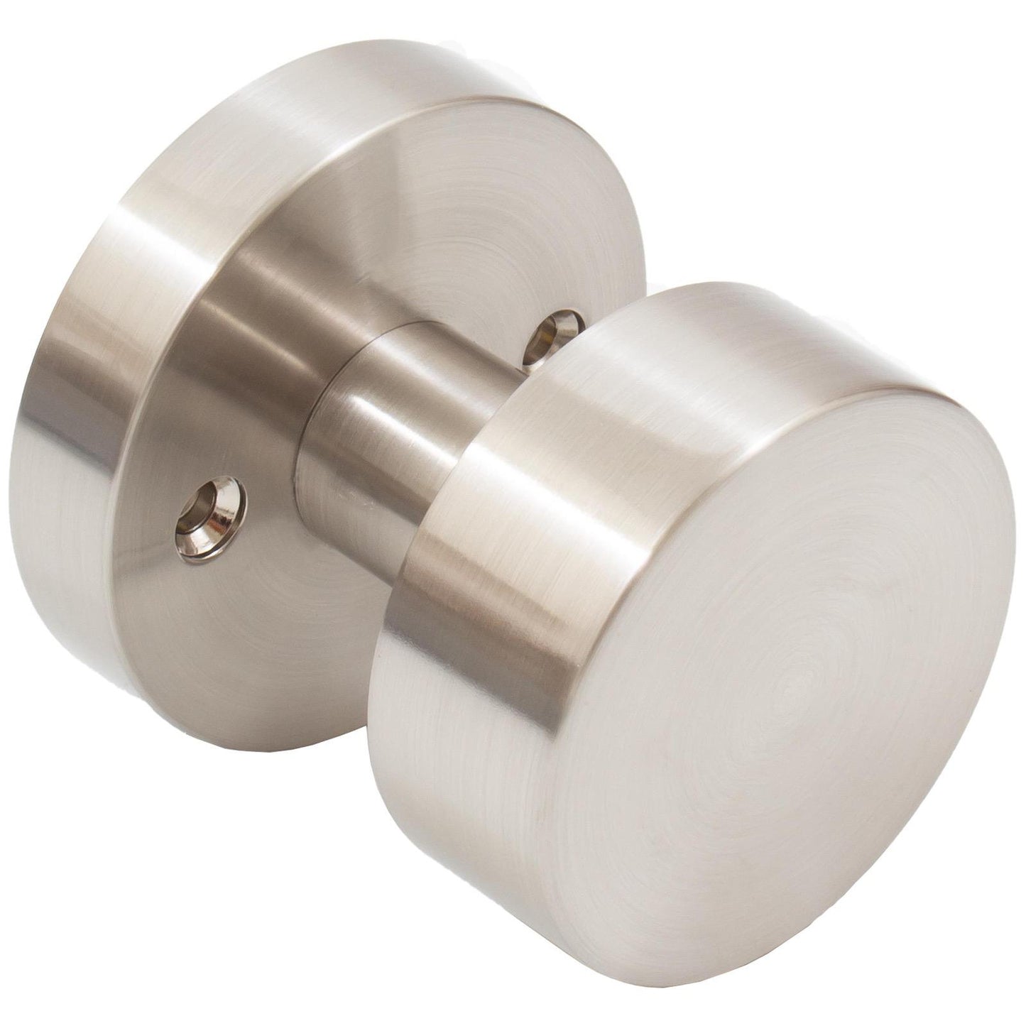 Stone Harbor Hardware Bonn Door Knob with Round Rosette, Dummy (Non-Turning) Latch, Satin Nickel
