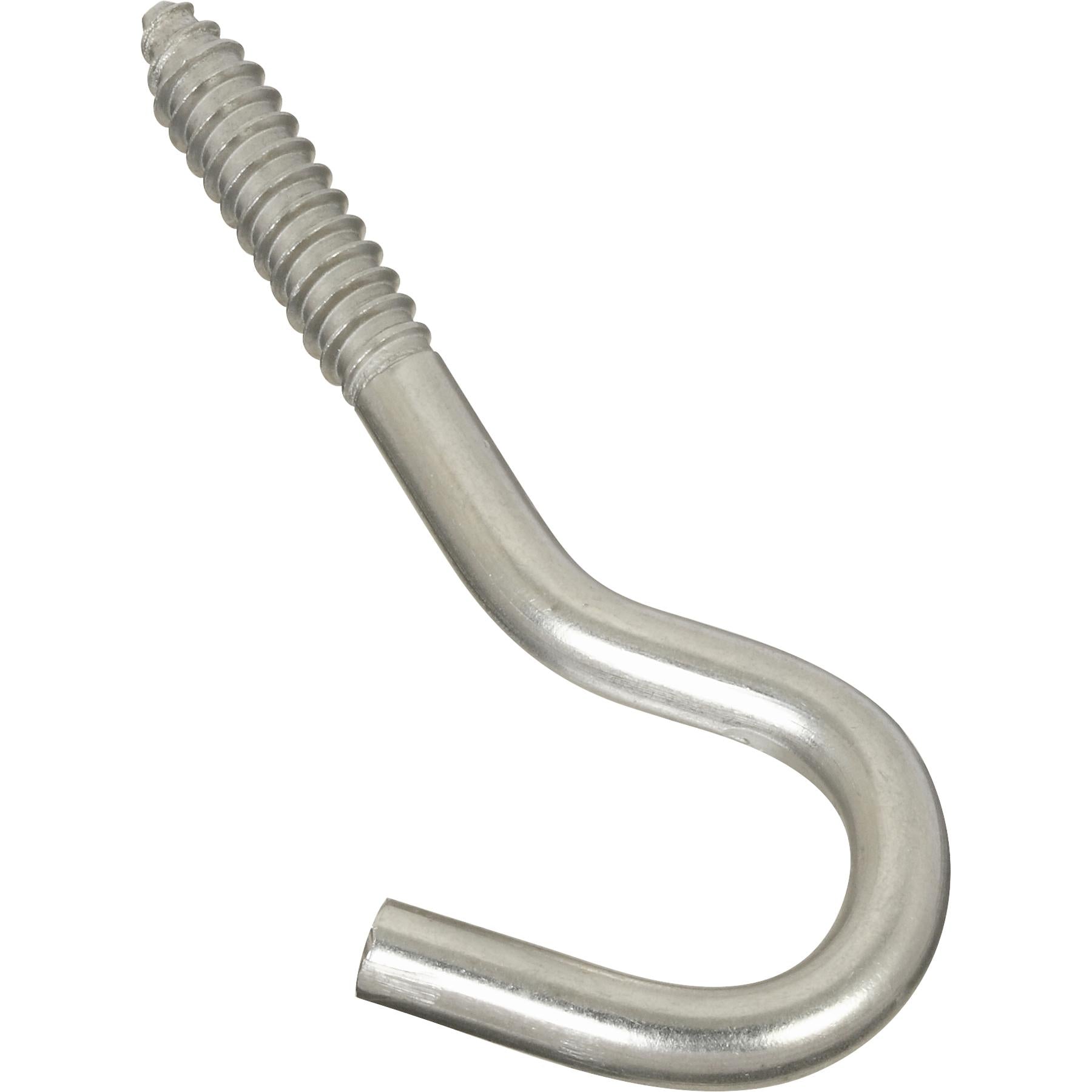2153BC 1/4" x 4-1/4" Screw Hook - Stainless Steel