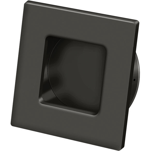 Deltana FPS234U10B 2-3/4" Square Heavy-Duty Flush Pull - Oil-Rubbed Bronze