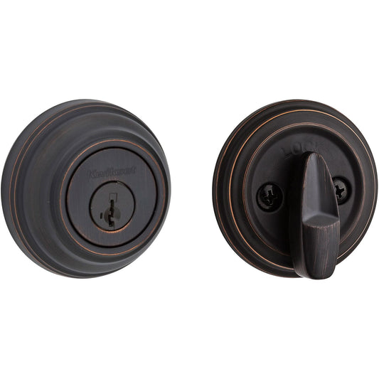 980 11P SMT 6AL STRKP K3 1-Cyl Deadbolt - Venetian Bronze