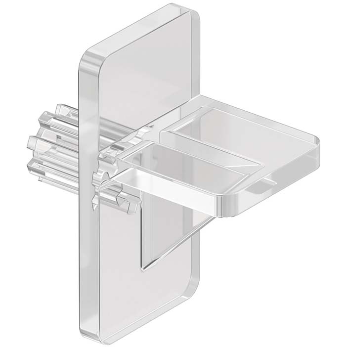 Knape & Vogt 335P CL Plastic Shelf Support Pin for 1/4" Hole 12/pk - Clear