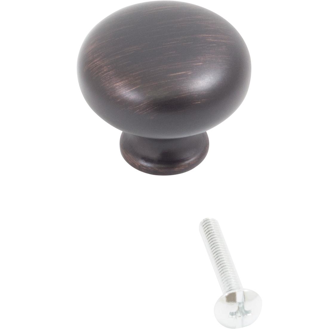 Stone Harbor Hardware Round Cabinet Knob, 1-1/4 Inches, Vintage Bronze